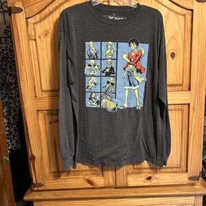 One Piece Anime Pirate Character Long Sleeve T-shirt